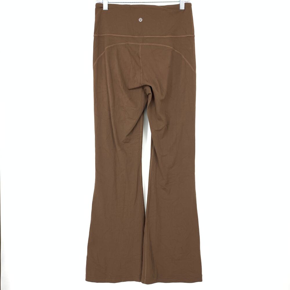 Lululemon Groove Nulu High Rise Flared Pant Womens Size 10 Brown - Picture 2 of 7